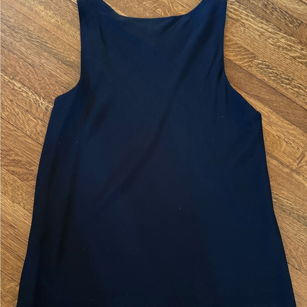 Theory Elegant Black Silk Sleeveless Top